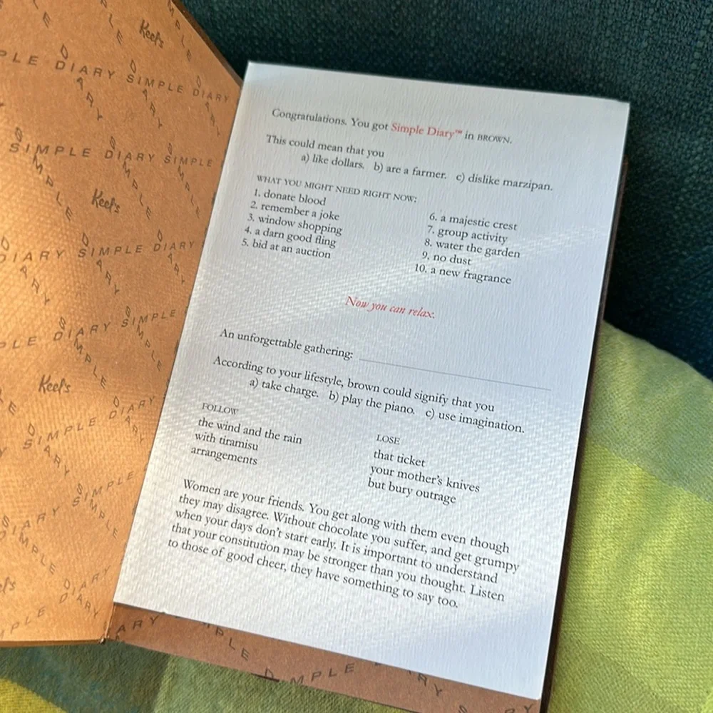 NEW Keel’s Simple Diary Volume One in Brown